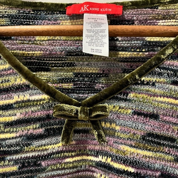 Y2K ANN KLEIN velvet sweater size M - Picture 6 of 9